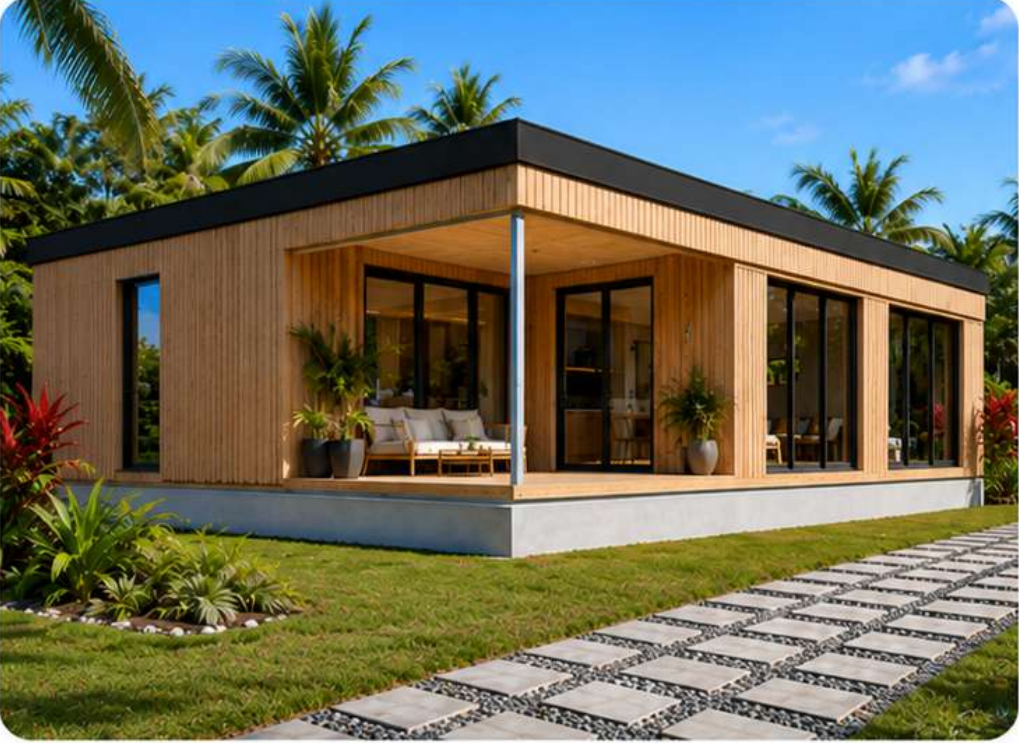 Fondations béton pour maison modulaire MaisonKit